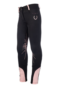 Hkm kids riding breeches-polly silicone full seat