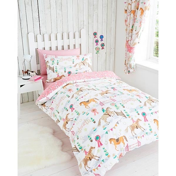 Girls pony duvet set single