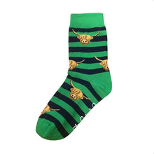 Load image into Gallery viewer, Shuttle socks Kids Highland Cow Socks
