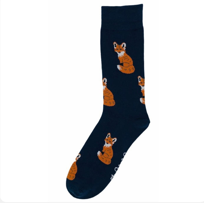 Shuttle socks navy fox socks