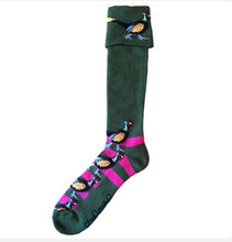 Load image into Gallery viewer, Shuttle socks Green &amp; Pink Pheasant Shooting / Walking Socks
