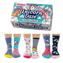 Load image into Gallery viewer, Unicorn daze gift box of socks
