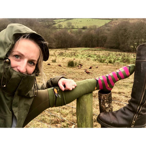 Shuttle socks Green & Pink Pheasant Shooting / Walking Socks