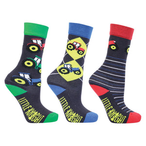 Tractor Collection Socks by Little Knight (Pack of 3