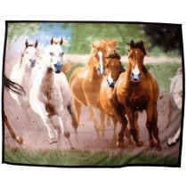 Fleece Blanket with Horses